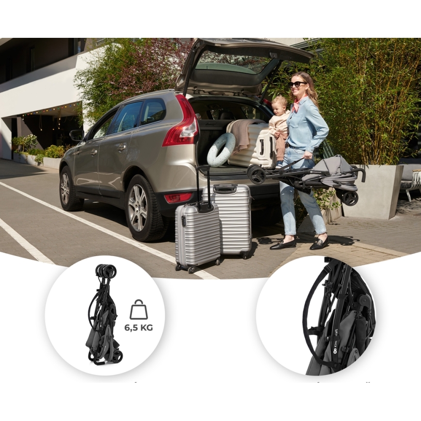 KINDERKRAFT - Kinderwagen TIK Stone grau