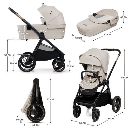 KINDERKRAFT - Kombi-Kinderwagen 2in1 NEA 2 beige