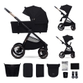 KINDERKRAFT - Kombi-Kinderwagen 2in1 NEA 2 Midnight schwarz