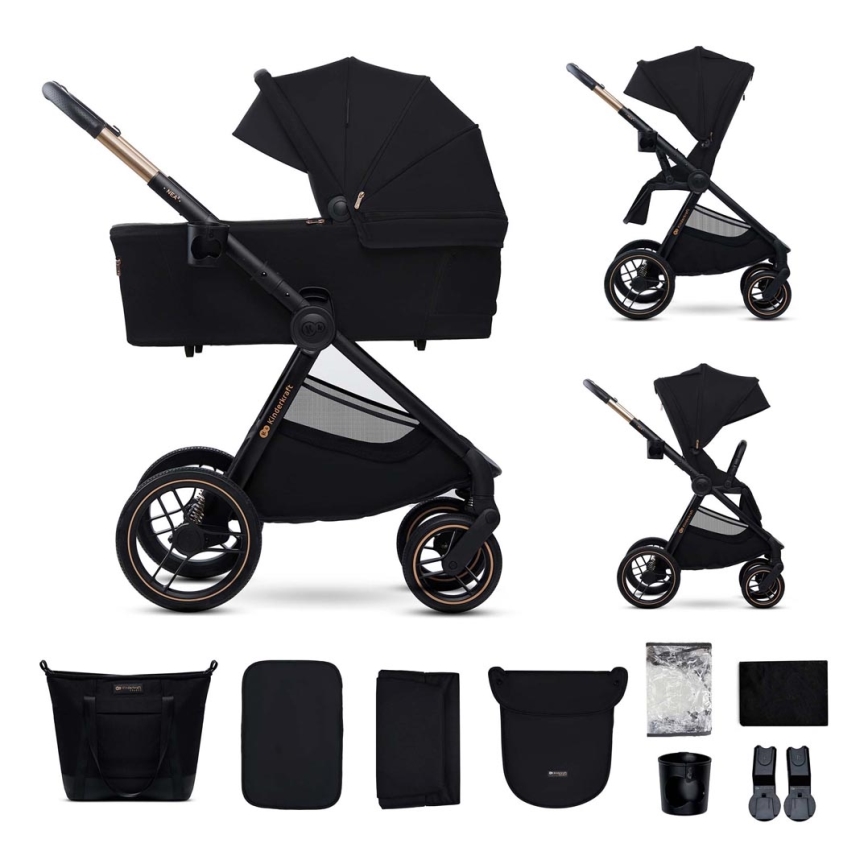 KINDERKRAFT - Kombi-Kinderwagen 2in1 NEA 2 Midnight schwarz