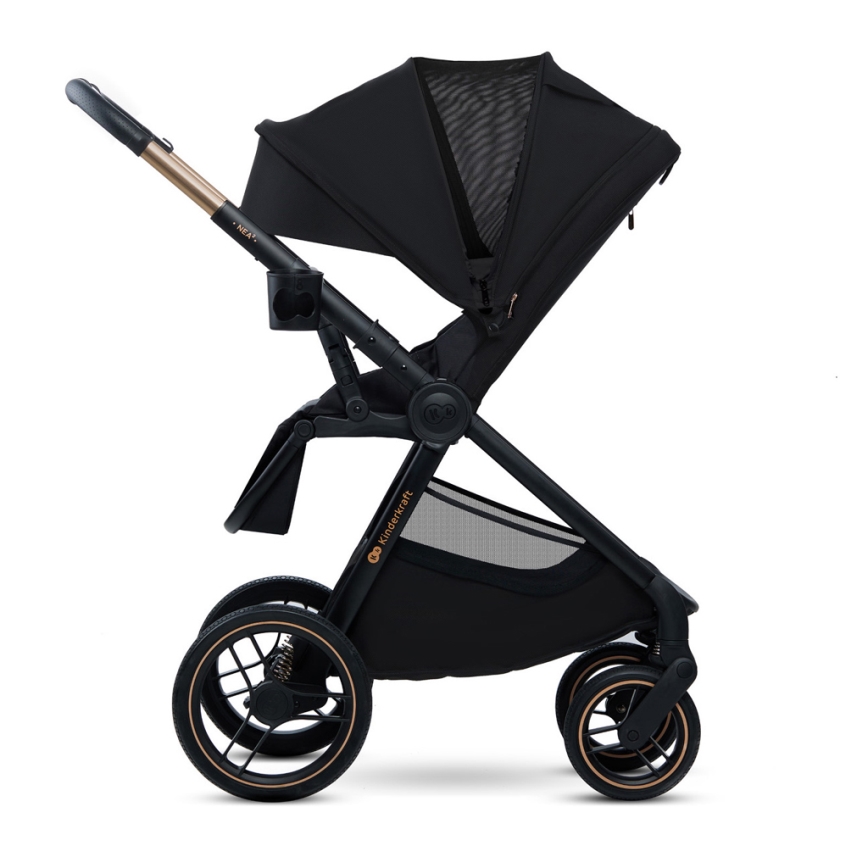 KINDERKRAFT - Kombi-Kinderwagen 2in1 NEA 2 Midnight schwarz