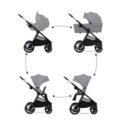 KINDERKRAFT - Kombi-Kinderwagen 2in1 NEA 2 Platinum grau