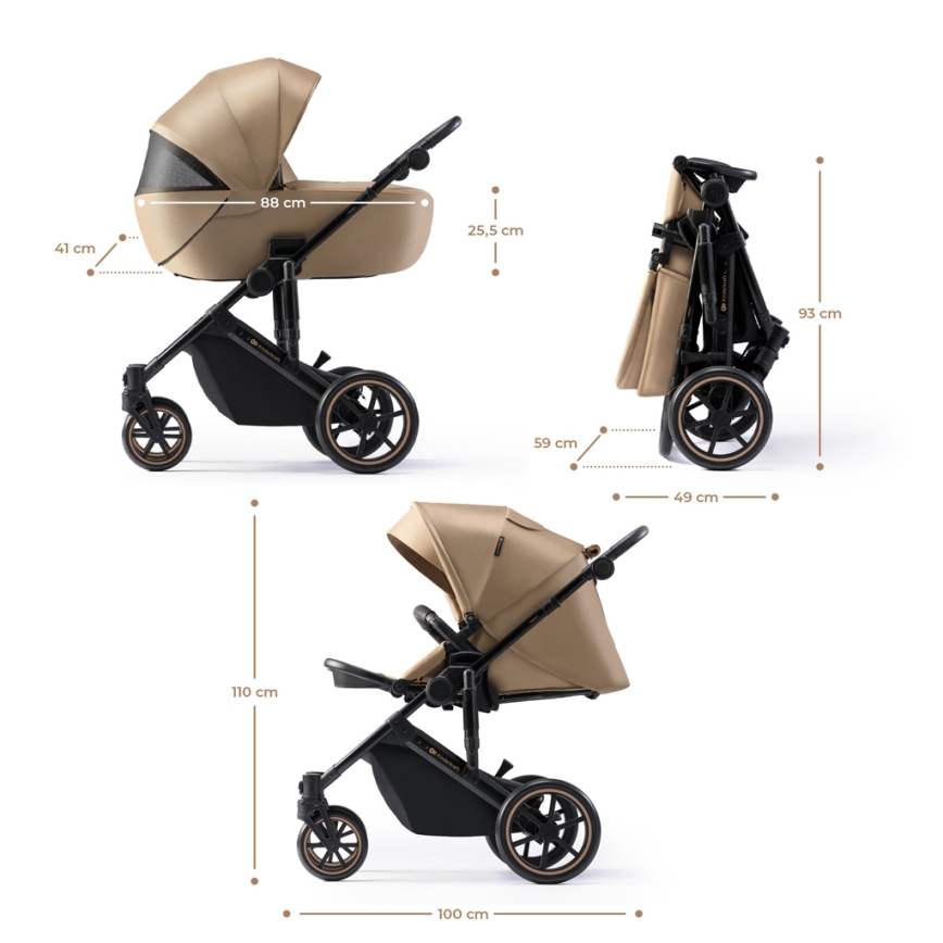 KINDERKRAFT - Kombi-Kinderwagen 2in1 PRIME 2 beige