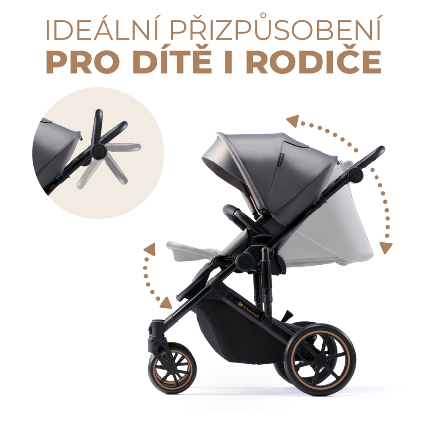 KINDERKRAFT - Kombi-Kinderwagen 2in1 PRIME 2 grau