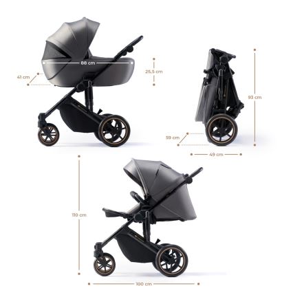 KINDERKRAFT - Kombi-Kinderwagen 2in1 PRIME 2 grau