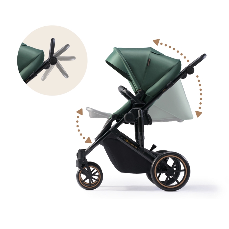 KINDERKRAFT - Kombi-Kinderwagen 2in1 PRIME 2 grün