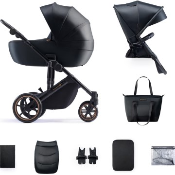KINDERKRAFT - Kombi-Kinderwagen 2in1 PRIME 2 schwarz