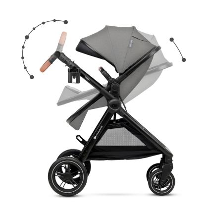 KINDERKRAFT - Kombi-Kinderwagen 3in1 ESME Moonlight grau + Auto-Kindersitz MINK PRO