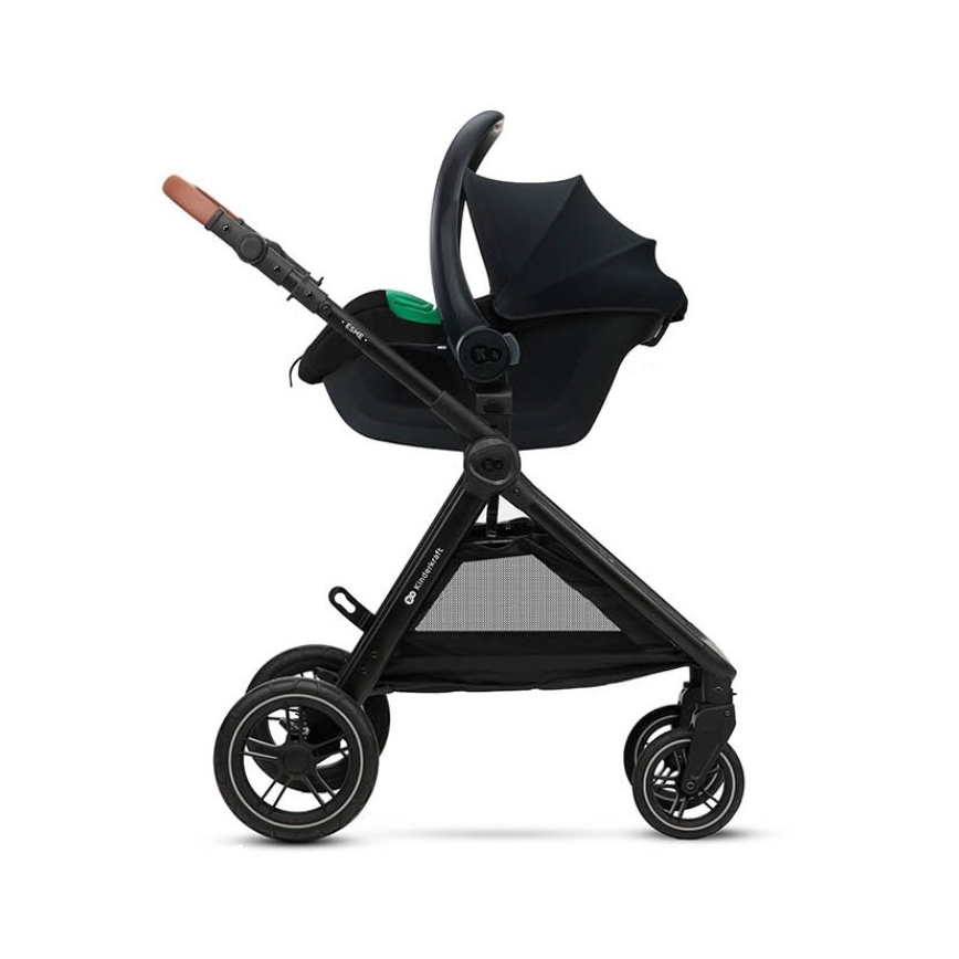KINDERKRAFT - Kombi-Kinderwagen 3in1 ESME Moonlight grau + Auto-Kindersitz MINK PRO