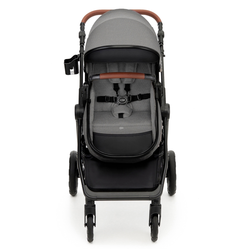 KINDERKRAFT - Kombi-Kinderwagen 3in1 ESME Moonlight grau + Auto-Kindersitz MINK PRO