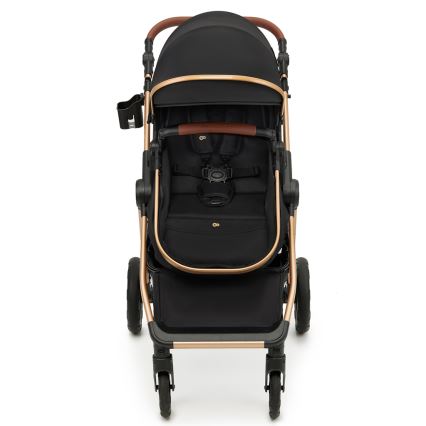 KINDERKRAFT - Kombi-Kinderwagen 3in1 ESME Pure schwarz + Auto-Kindersitz MINK PRO