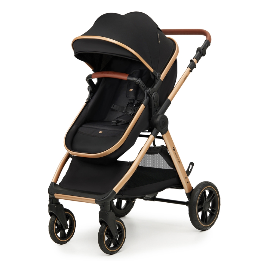 KINDERKRAFT - Kombi-Kinderwagen 3in1 ESME Pure schwarz + Auto-Kindersitz MINK PRO
