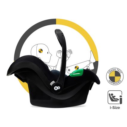 KINDERKRAFT - Kombi-Kinderwagen 3in1 ESME Pure schwarz + Auto-Kindersitz MINK PRO