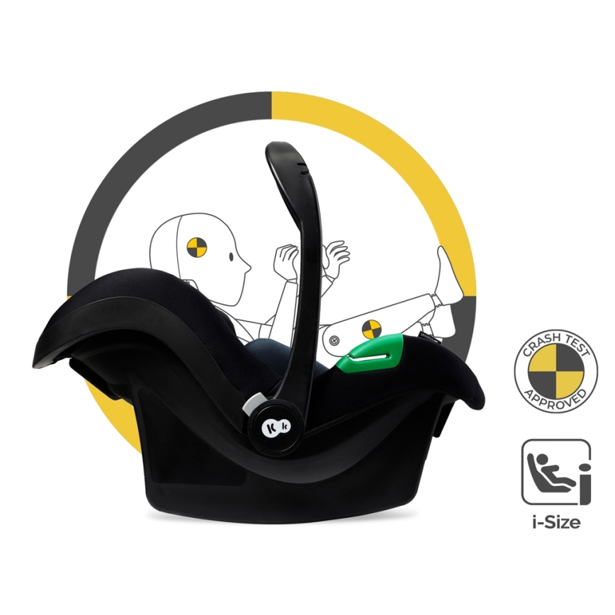 KINDERKRAFT - Kombi-Kinderwagen 3in1 ESME Pure schwarz + Auto-Kindersitz MINK PRO