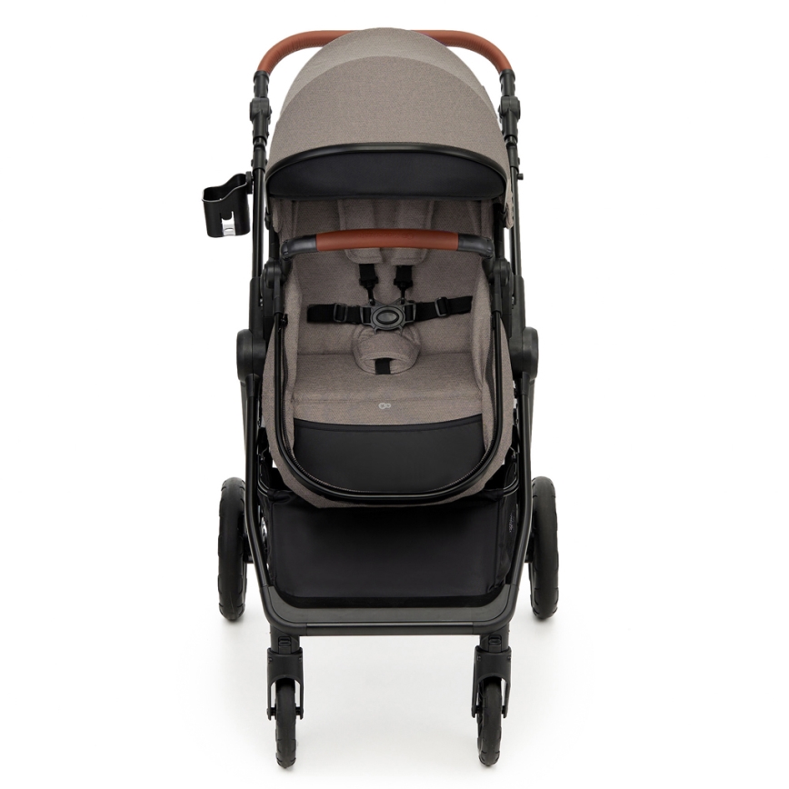 KINDERKRAFT - Kombi-Kinderwagen 3in1 ESME Sand beige + Auto-Kindersitz MINK PRO