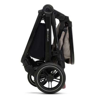 KINDERKRAFT - Kombi-Kinderwagen 3in1 ESME Sand beige + Auto-Kindersitz MINK PRO