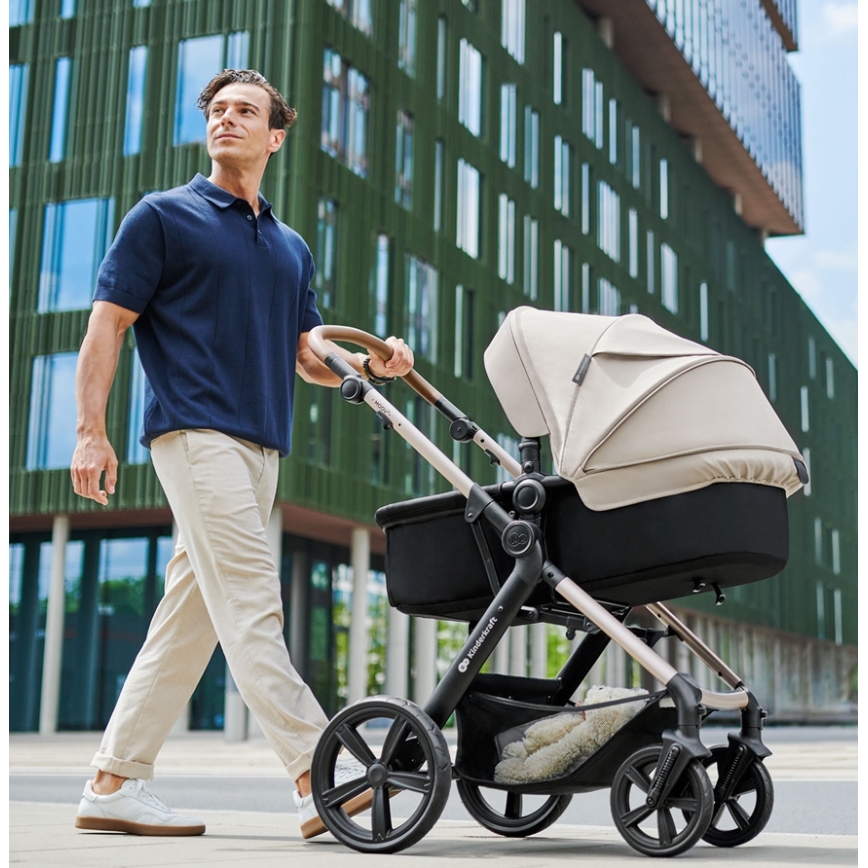 KINDERKRAFT - Kombi-Kinderwagen 3in1 MOOV 2 Moonlight grau + Kindersitz MINK PRO