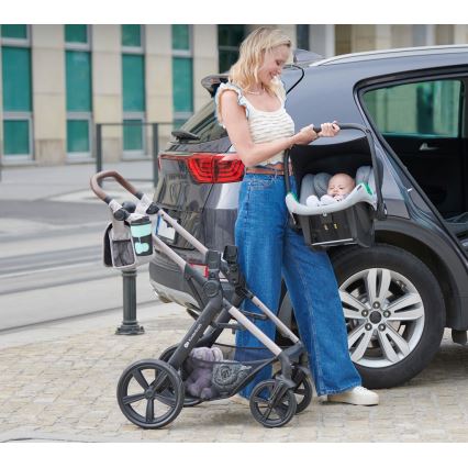 KINDERKRAFT - Kombi-Kinderwagen 3in1 MOOV 2 Moonlight grau + Kindersitz MINK PRO