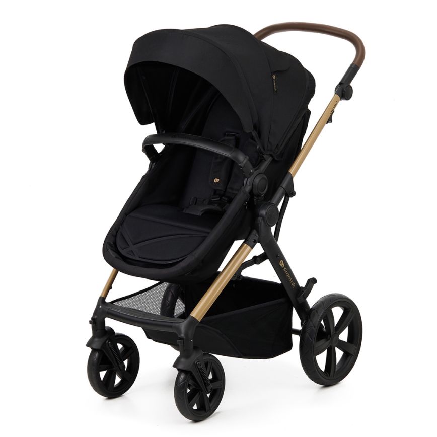 KINDERKRAFT - Kombi-Kinderwagen 3in1 MOOV 2 Pure schwarz + Kindersitz MINK PRO