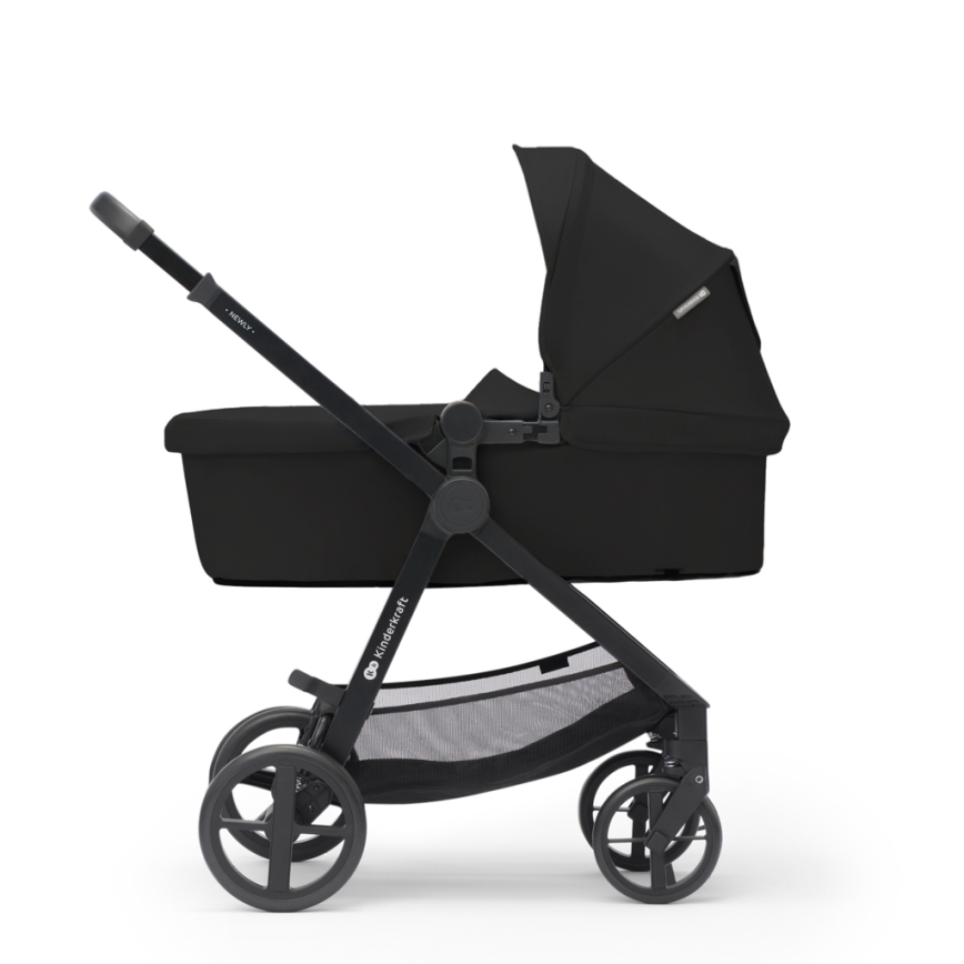 KINDERKRAFT - Kombi-Kinderwagen 3in1 NEWLY Klassisch schwarz  + Auto-Kindersitz MINK PRO
