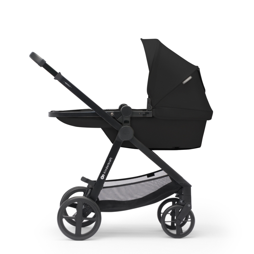 KINDERKRAFT - Kombi-Kinderwagen 3in1 NEWLY Klassisch schwarz  + Auto-Kindersitz MINK PRO