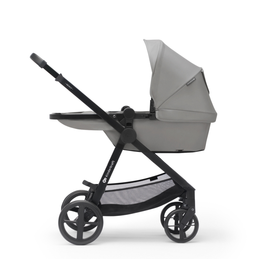 KINDERKRAFT - Kombi-Kinderwagen 3in1 NEWLY Moonlight grau  + Auto-Kindersitz MINK PRO
