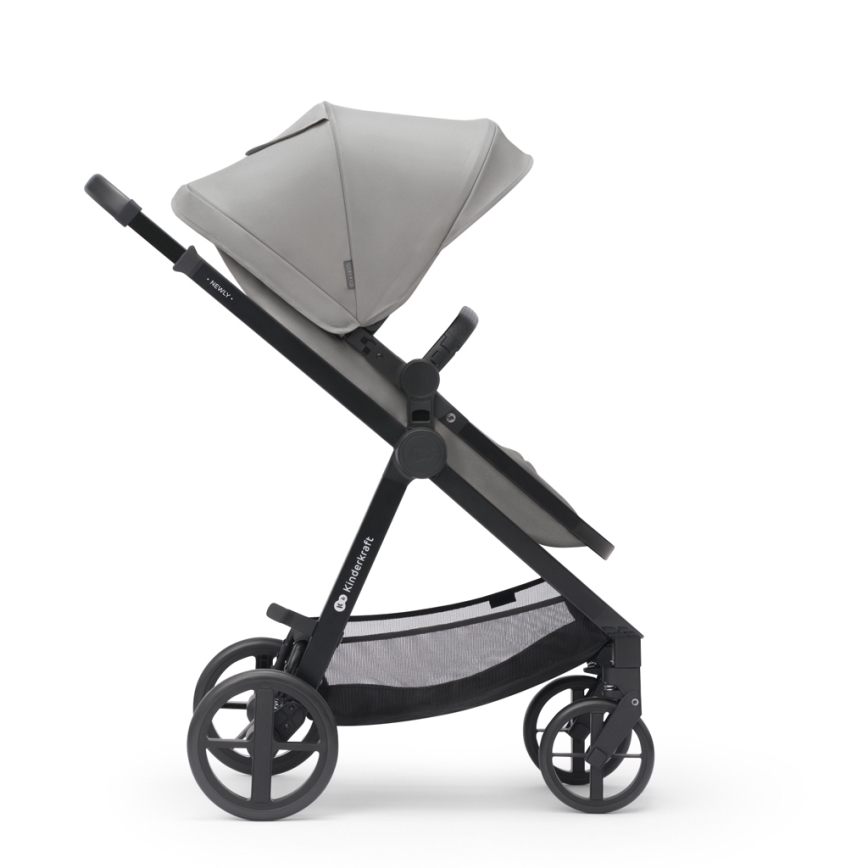 KINDERKRAFT - Kombi-Kinderwagen 3in1 NEWLY Moonlight grau  + Auto-Kindersitz MINK PRO