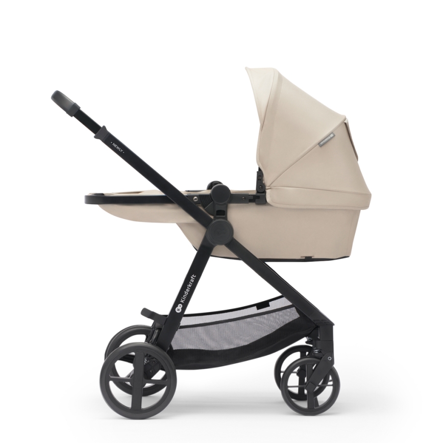 KINDERKRAFT - Kombi-Kinderwagen 3in1 NEWLY Sand beige + Auto-Kindersitz MINK PRO