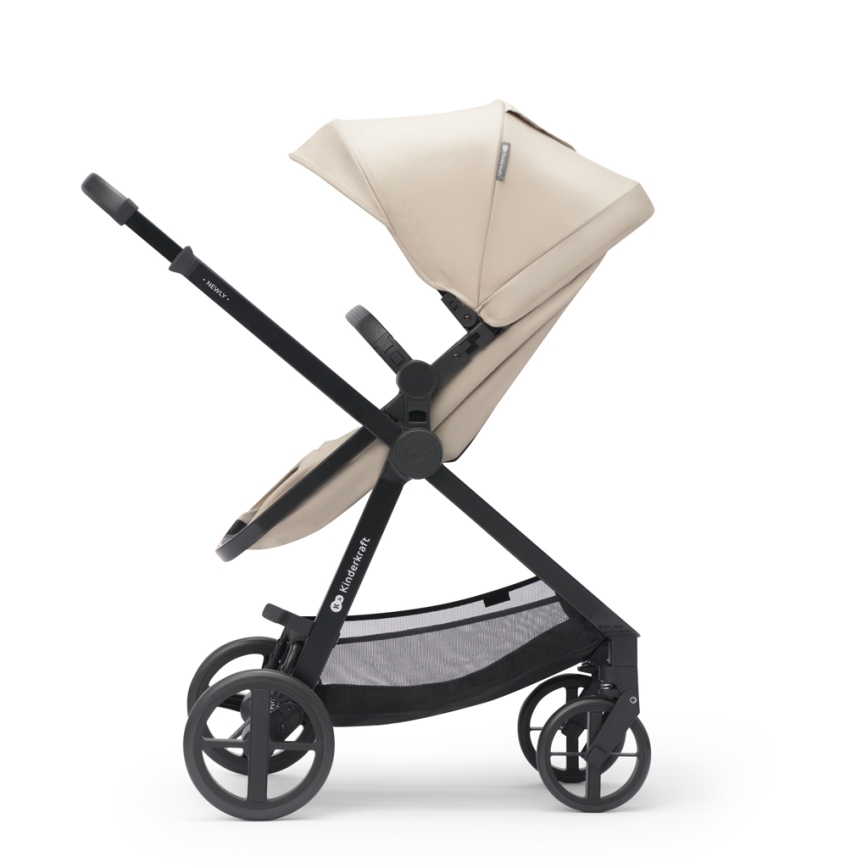 KINDERKRAFT - Kombi-Kinderwagen 3in1 NEWLY Sand beige + Auto-Kindersitz MINK PRO