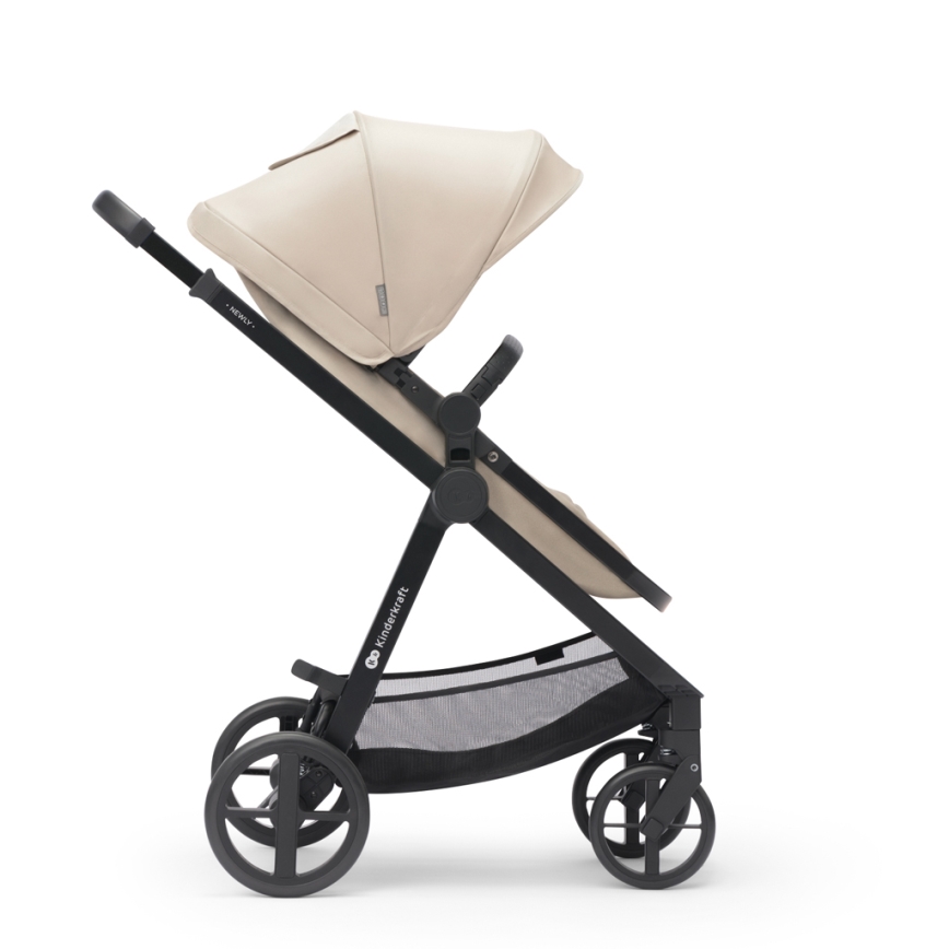 KINDERKRAFT - Kombi-Kinderwagen 3in1 NEWLY Sand beige + Auto-Kindersitz MINK PRO