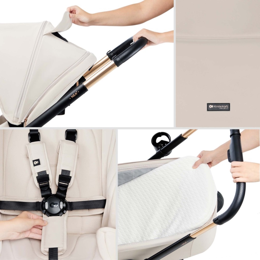 KINDERKRAFT - Kombikinderwagen 2-in-1 NEA 2 Dune Whisper Bizuu