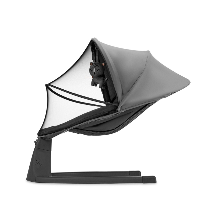 KINDERKRAFT - Babywippe mit Melodie 2in1 LUMI 4xAAA dunkelgrau