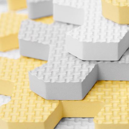 KINDERKRAFT - Schaumstoff-Puzzle LUNO 30 Stück grau/gelb