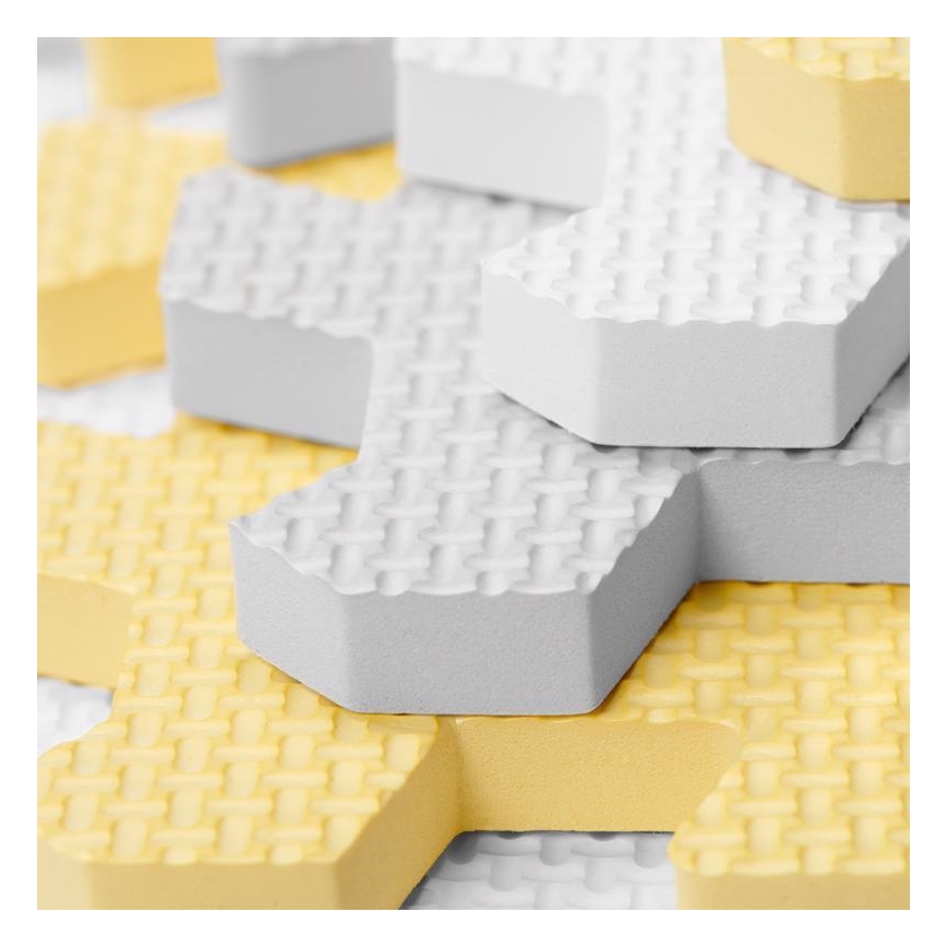 KINDERKRAFT - Schaumstoff-Puzzle LUNO 30 Stück grau/gelb