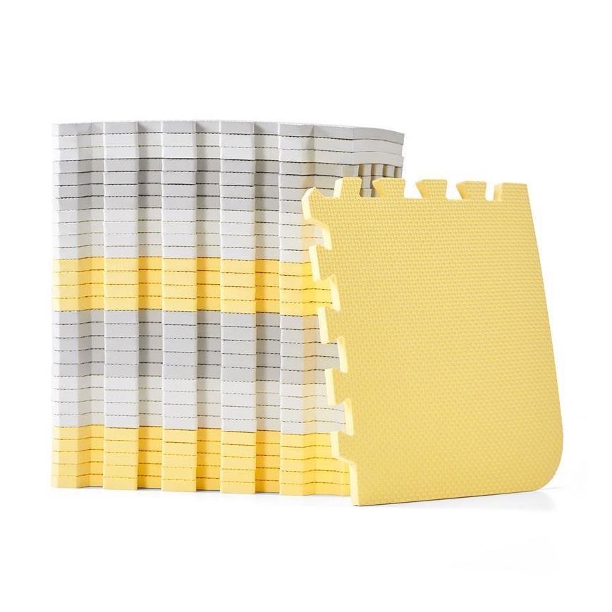 KINDERKRAFT - Schaumstoff-Puzzle LUNO 30 Stück grau/gelb