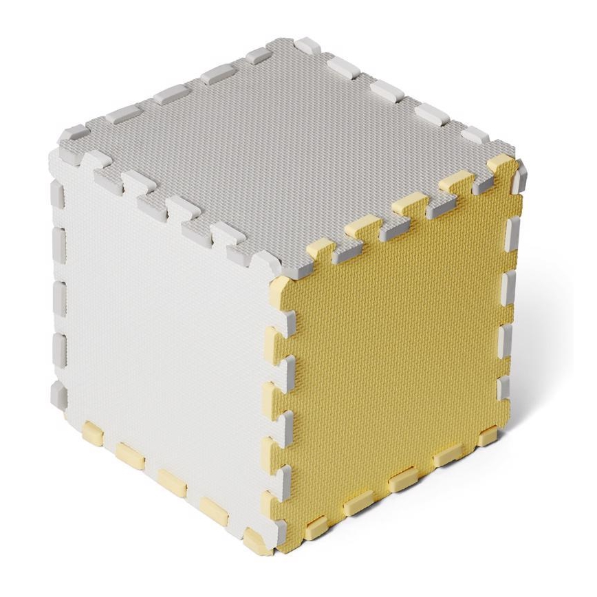 KINDERKRAFT - Schaumstoff-Puzzle LUNO 30 Stück grau/gelb