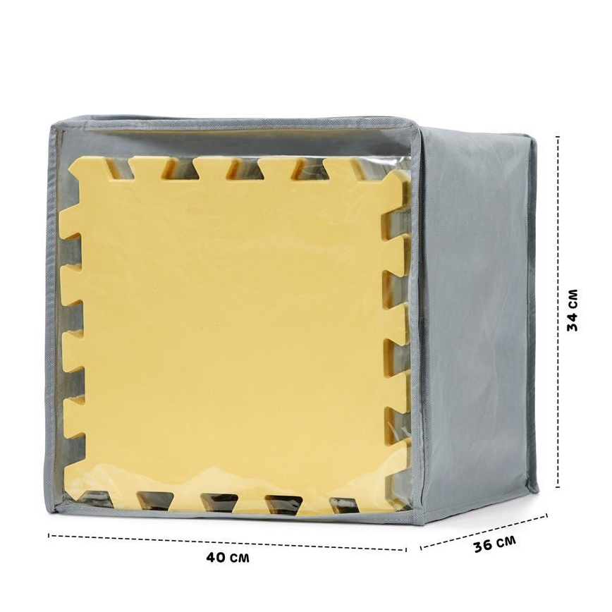 KINDERKRAFT - Schaumstoff-Puzzle LUNO 30 Stück grau/gelb