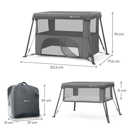 KINDERKRAFT - Reisebett 3-in-1 CAMI grau