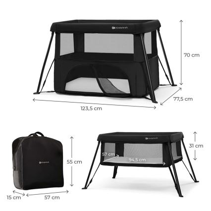 KINDERKRAFT - Reisebett 3-in-1 CAMI schwarz