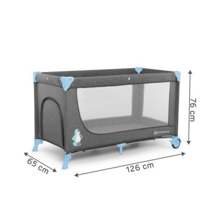 KINDERKRAFT - Reisebett JOY in Grau-Blau