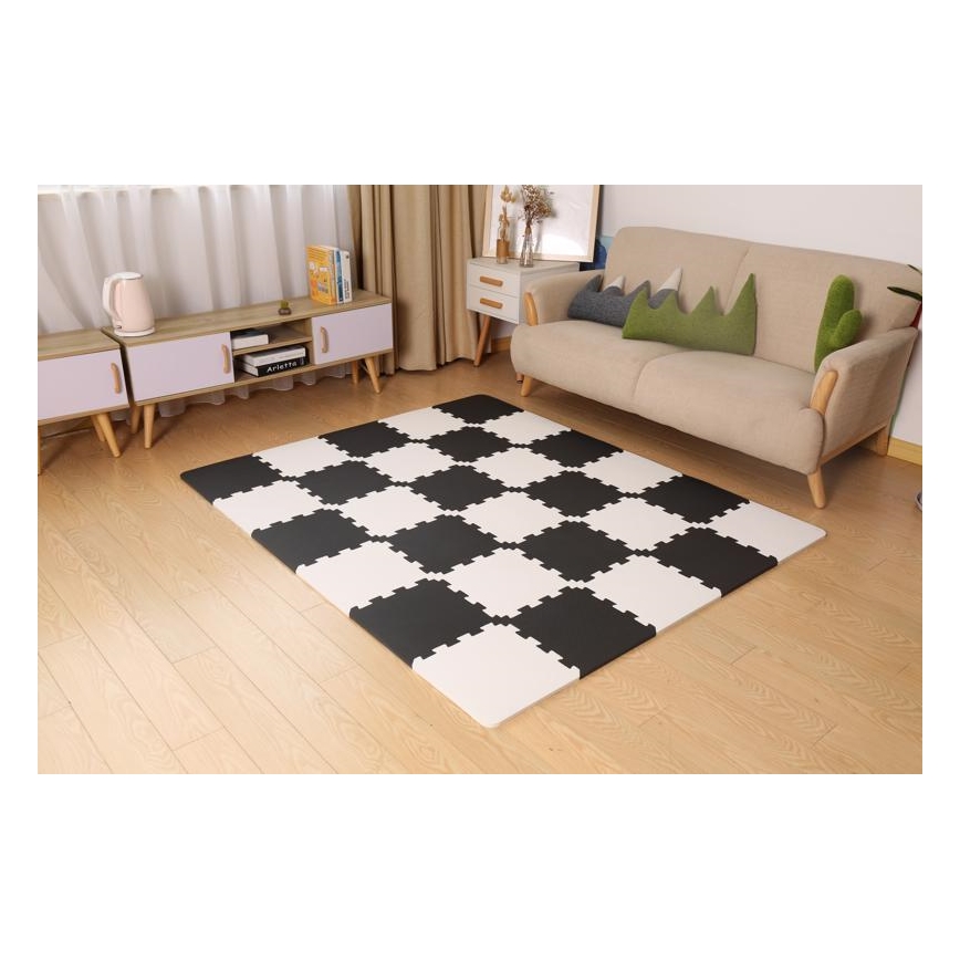 KINDERKRAFT - Schaumstoffpuzzle LUNO 30Stück schwarz/weiß