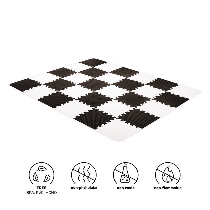 KINDERKRAFT - Schaumstoffpuzzle LUNO 30Stück schwarz/weiß