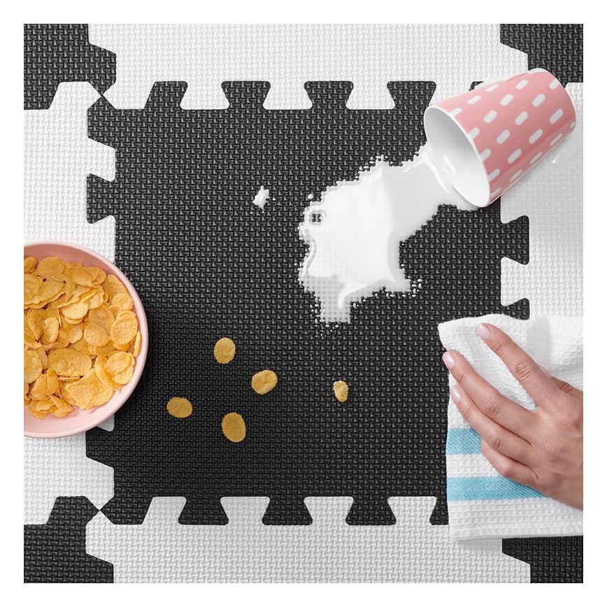 KINDERKRAFT - Schaumstoffpuzzle LUNO 30Stück schwarz/weiß