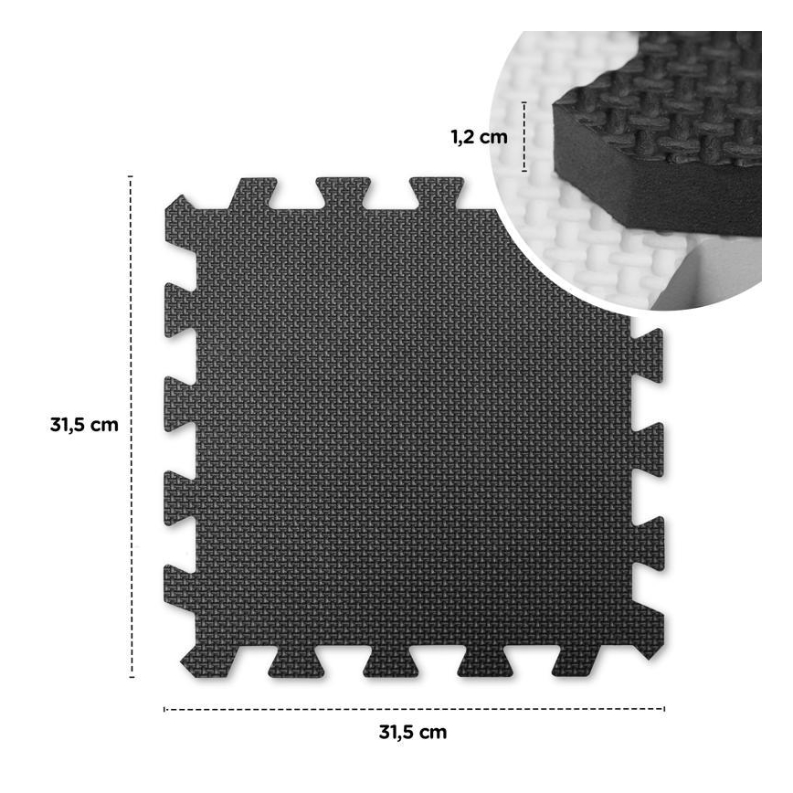 KINDERKRAFT - Schaumstoffpuzzle LUNO 30Stück schwarz/weiß