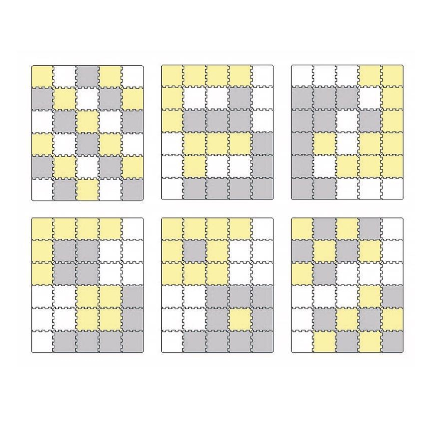 KINDERKRAFT - Schaumstoffpuzzle LUNO 30teilig grau/gelb