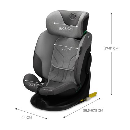 KINDERKRAFT SELECT - Auto-Kindersitz I-FIX (40-150 cm) Cool grau
