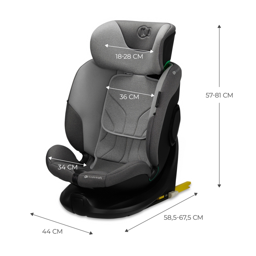 KINDERKRAFT SELECT - Auto-Kindersitz I-FIX (40-150 cm) Cool grau
