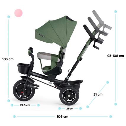 KINDERKRAFT SELECT - Kinder-Dreirad SPINSTEP Premium grün