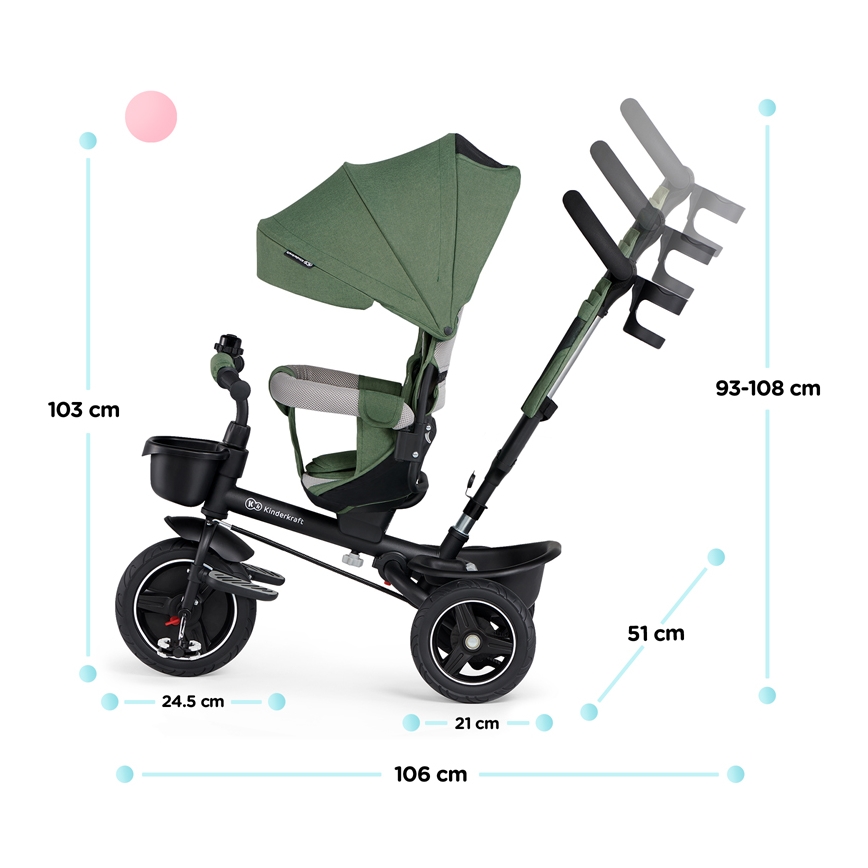KINDERKRAFT SELECT - Kinder-Dreirad SPINSTEP Premium grün