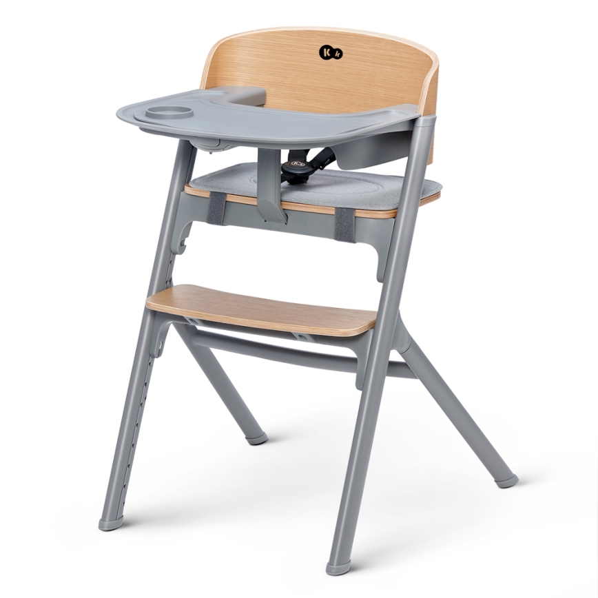 KINDERKRAFT SELECT - Kinderhochstuhl 3-in-1 LIVY Premium Eiche + Babywippe CALMEE